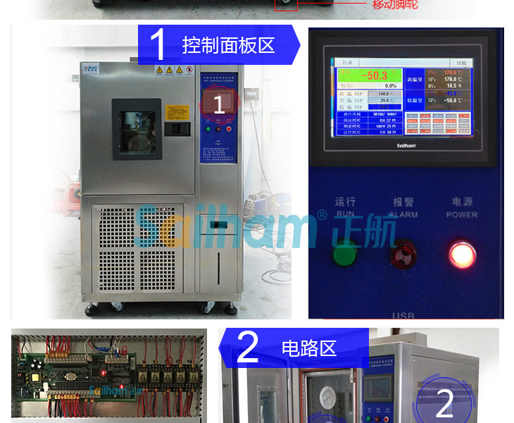 恒溫恒濕試驗箱的控制器和內部電路區(qū)